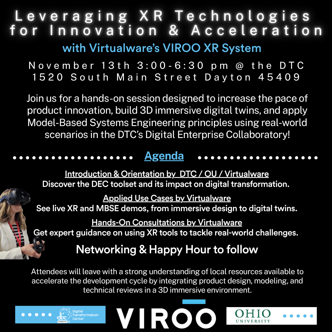 Innovation. Integration. Impact. See how MBSE, Digital Twins, and XR shape the future at the DTC.